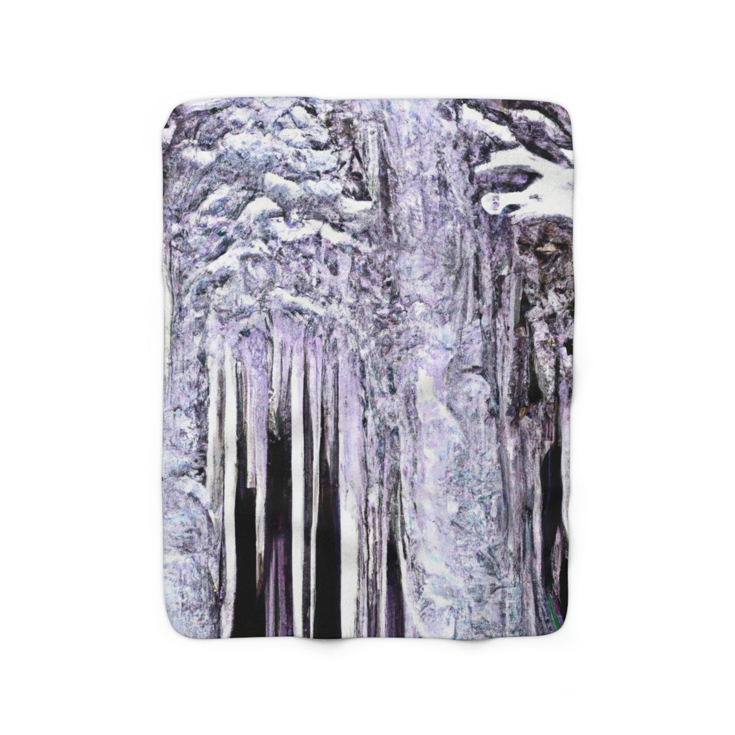 "Frost-Tipped Falls of Glistening Grief" - The Alien Sherpa Fleece Blanket