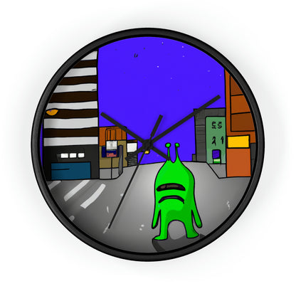 "Alien Misadventure in the City" - The Alien Wall Clock