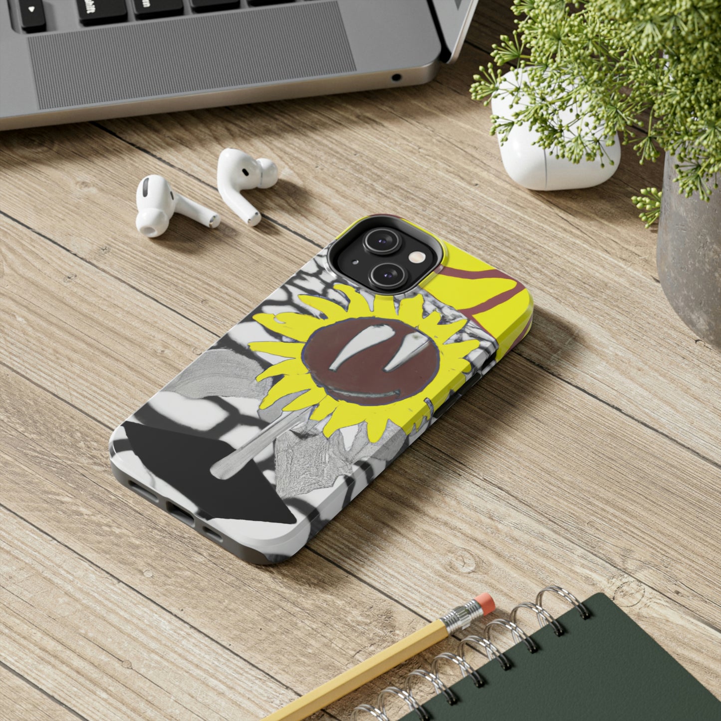 „Eine Sonnenblume, die auf einem ausgedörrten Feld verwelkt“ – The Alien Tough Phone Cases