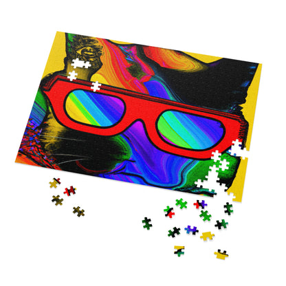 "Coole Katze mit Sonnenbrille" - Das Alien-Puzzle