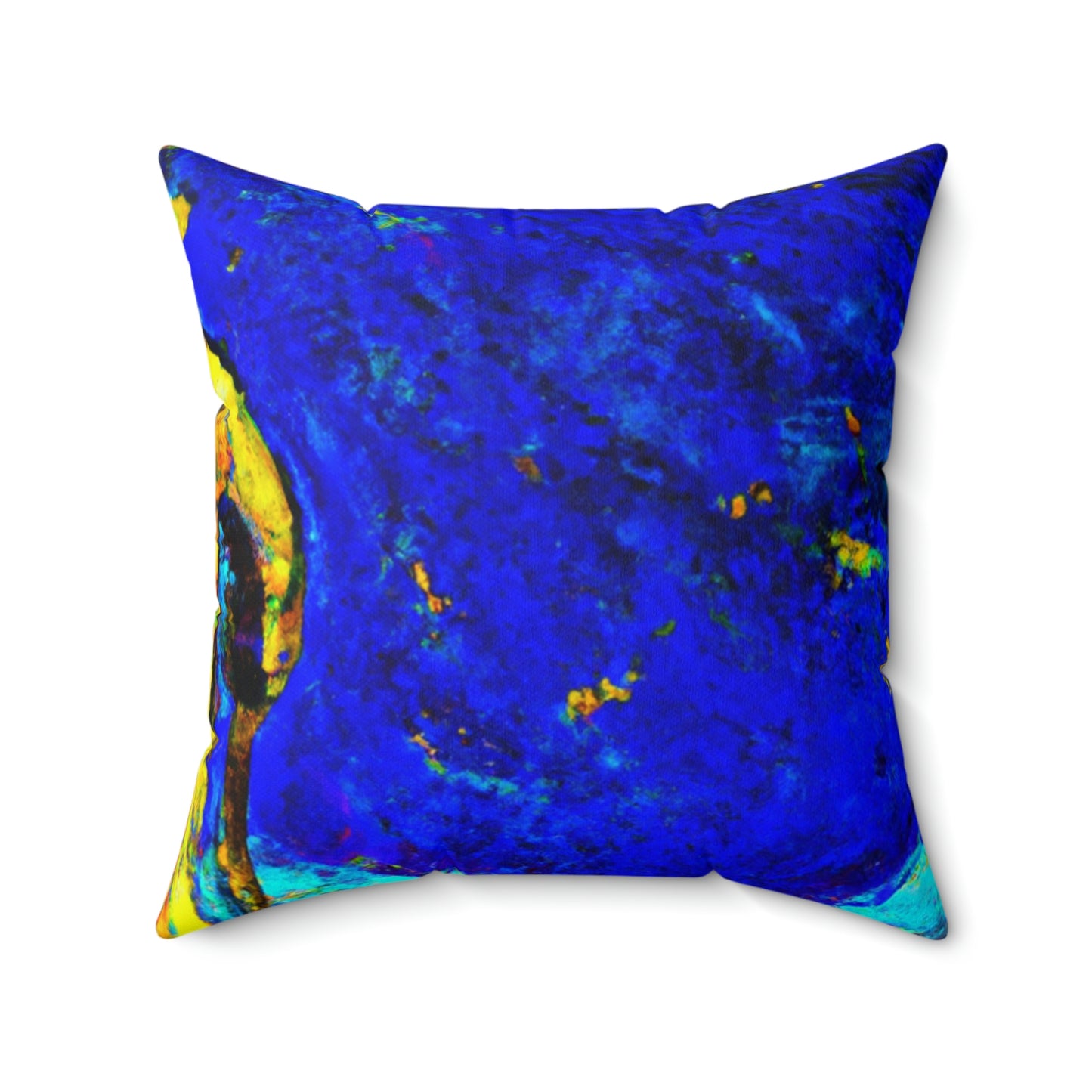 "Lone Mage on the Frozen Summit" - The Alien Square Pillow