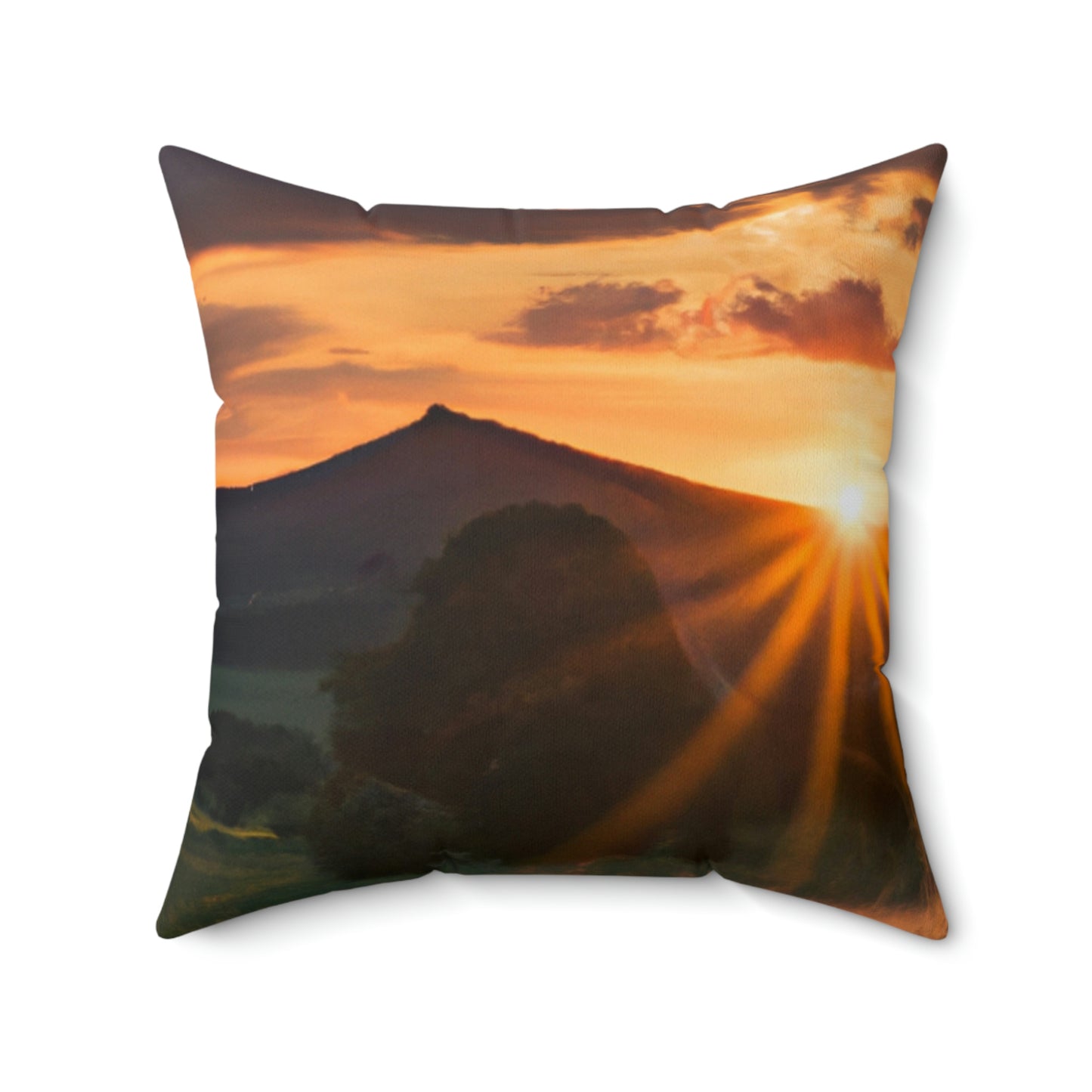 "Enchanted Evening at an Abandoned Castle" - The Alien Square Pillow