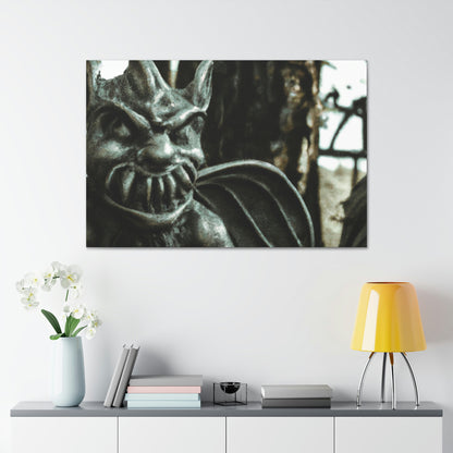 "The Enchanted Gargoyle Grove" - ​​Die Alien-Canva