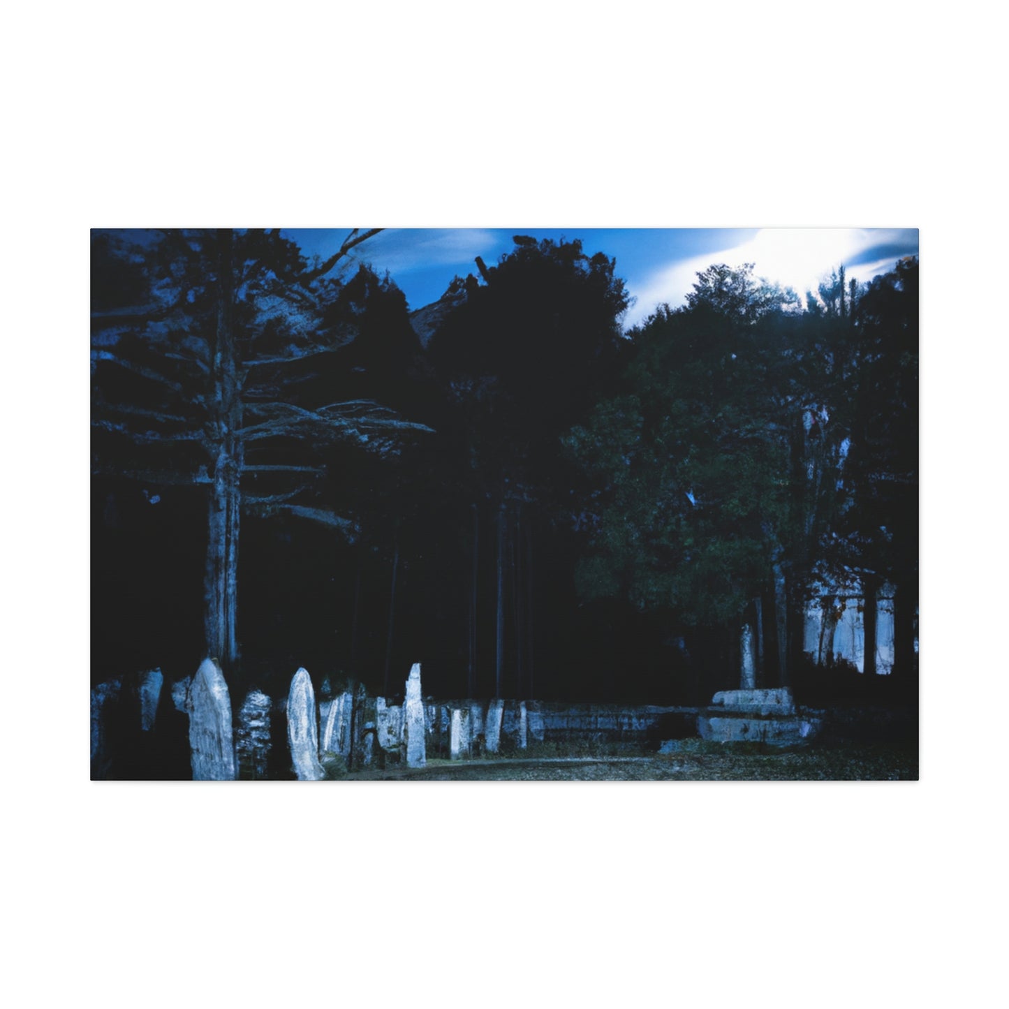 "Anochecer en el cementerio olvidado" - The Alien Canva