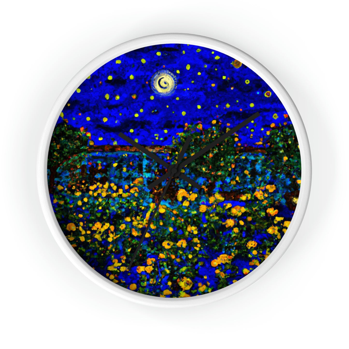 "A Midnight Celebration in Grandma's Garden" - The Alien Wall Clock