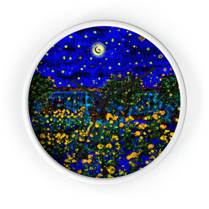 "A Midnight Celebration in Grandma's Garden" - The Alien Wall Clock