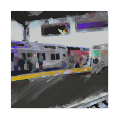 "Harboring the Hustle: Capturing the Vibrancy of the Train Station" - Canvas