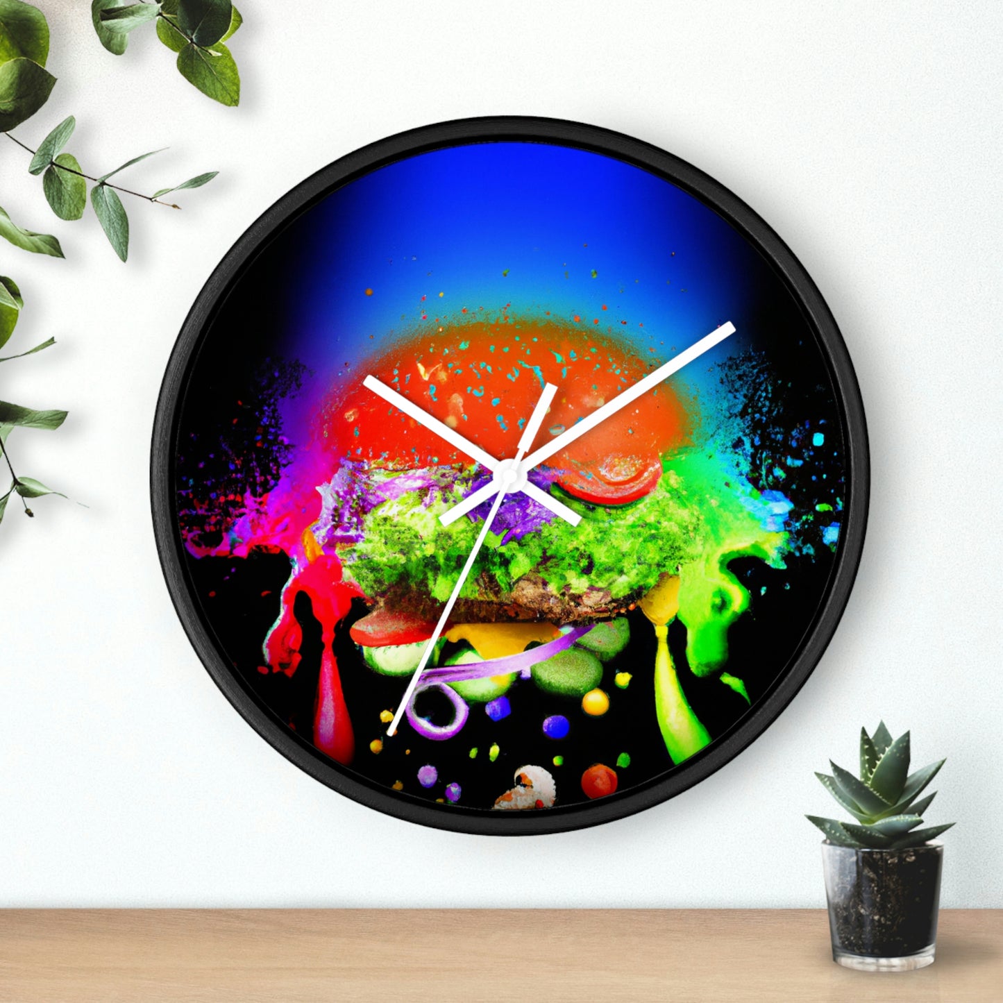 "Burger Rainbow" - Die Alien-Wanduhr