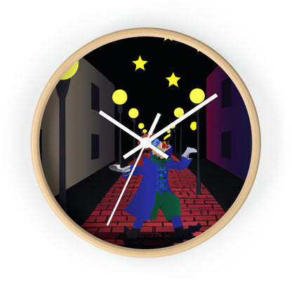 "Alley Star Juggler" - The Alien Wall Clock