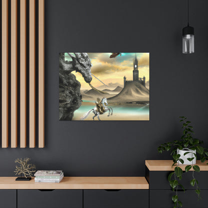 The Knight and the Dragon's Throne - The Alien Canva