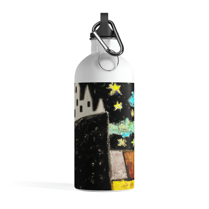 "Cosmic Oasis: A Journey to a Floating City Amid the Sea of Stars" - The Alien Stainless Steel Water Bottle