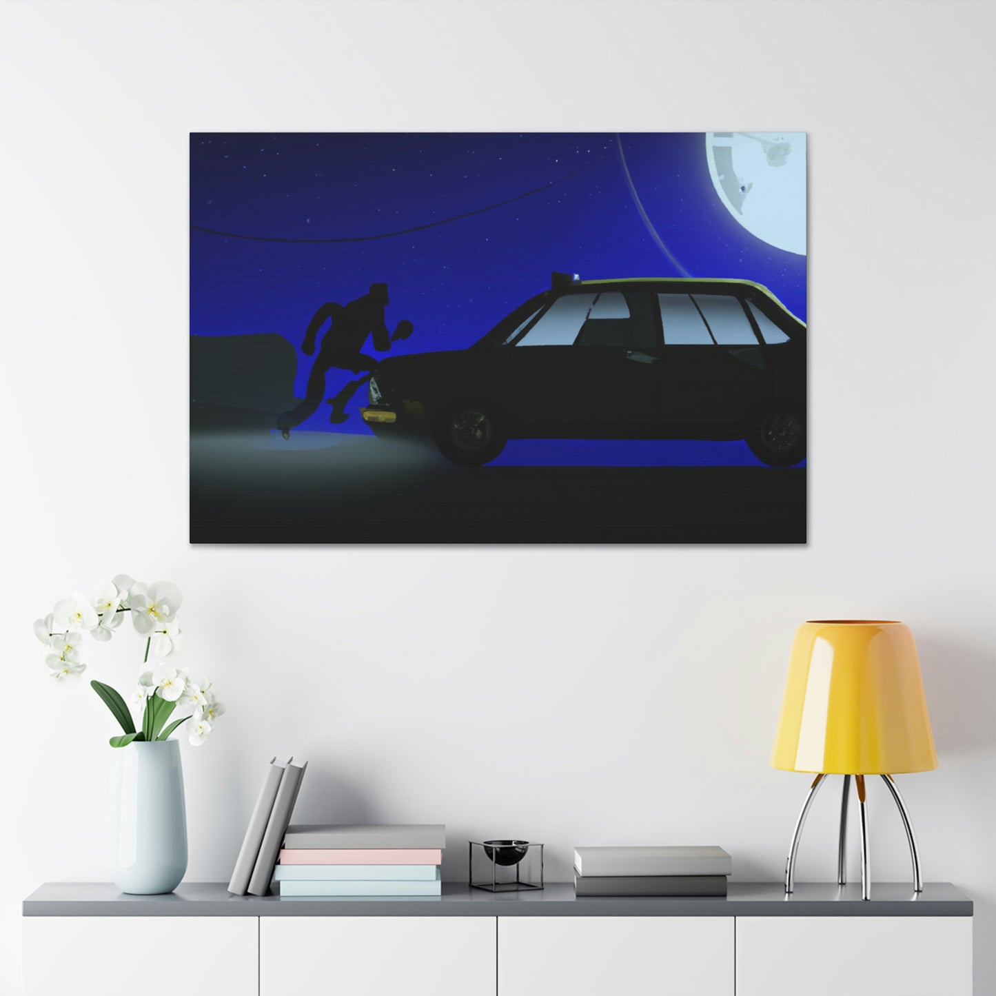 "Die Kunst des Moonlight Joyriding" - The Alien Canva