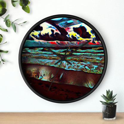 "Dusk at Sea: A Tempestuous Gathering" - The Alien Wall Clock