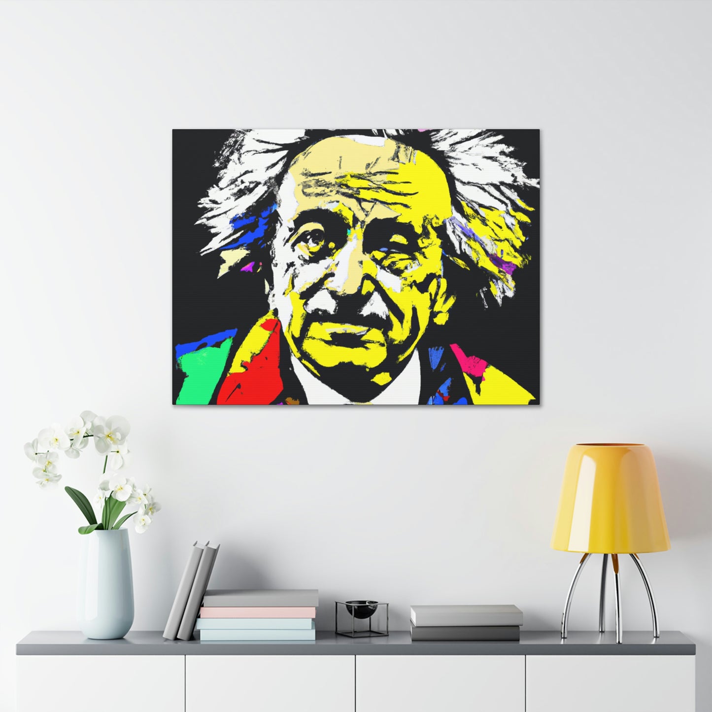 "Albert Einstein: A Pop Art Portrait" - The Alien Canva