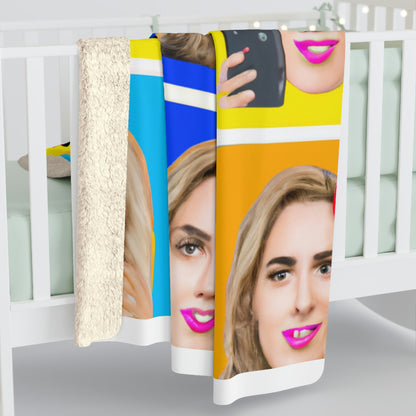 "Emoji-zing a Celebrity: A Pop Art Portrait" - The Alien Sherpa Fleece Blanket