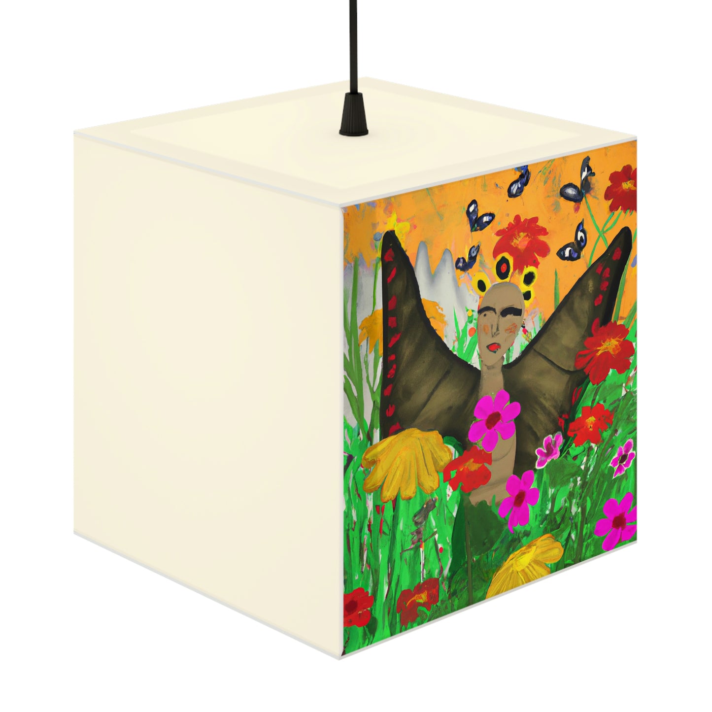 "Butterfly Ballet in the Wildflower Meadow" - Die Alien Light Cube Lampe