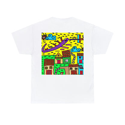 "A Slumbering Village of the Soaring Dragon" - La camiseta alienígena