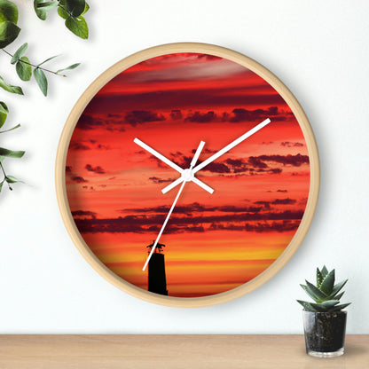 "Lonely Lighthouse on Fire" - The Alien Wall Clock