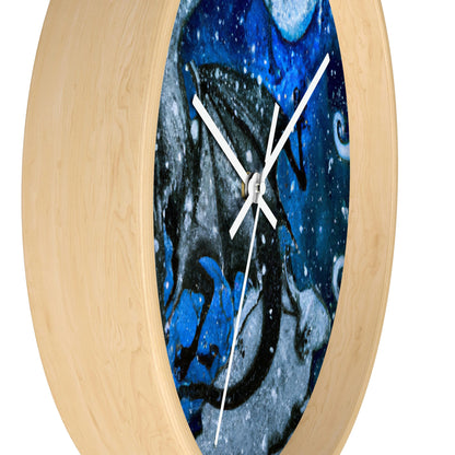 "Frosted Moonlight Dragon" - The Alien Wall Clock