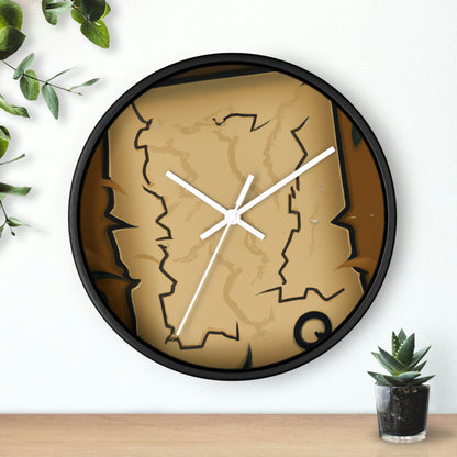 "The Mysterious Map of Buried Treasures" - The Alien Wall Clock