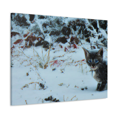 "Brave Kitten in the Frozen Storm" - The Alien Canva