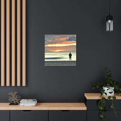 Sunset Solitude Art by [Artist Name] - Canvas