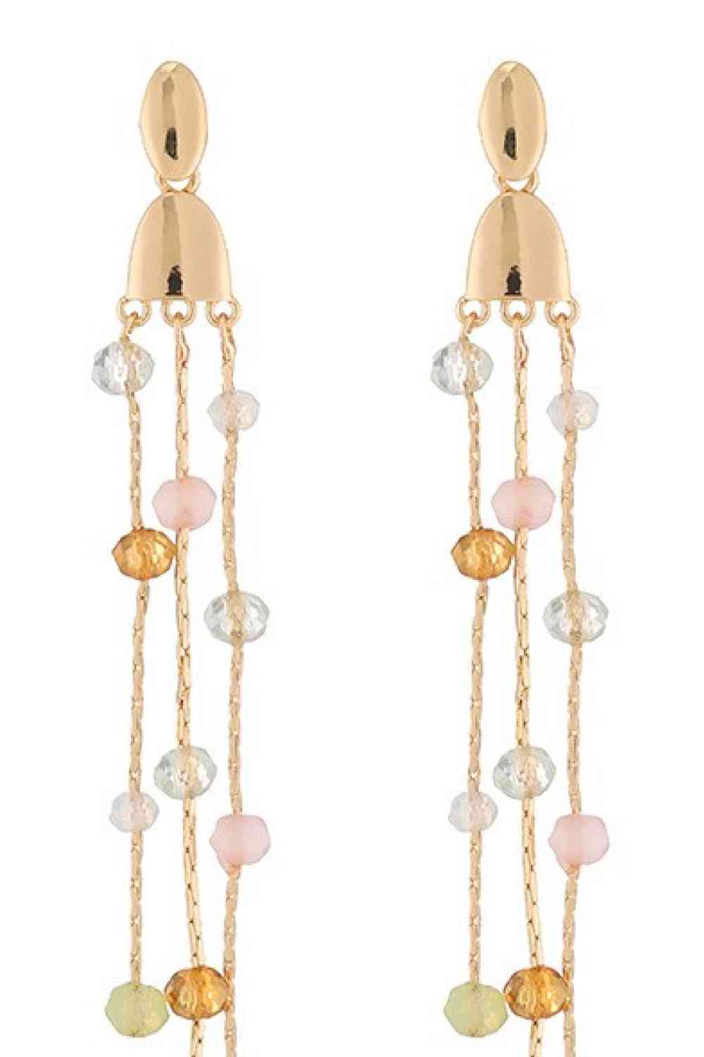 Beaded Long Chain Earrings