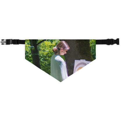 "Encantamiento en aceite: la visión de un bosque mágico de un joven artista" - The Alien Pet Bandana Collar