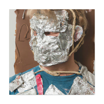 "Metallic Reflections: Unexpected Materials in Self-Portraiture" - Canvas