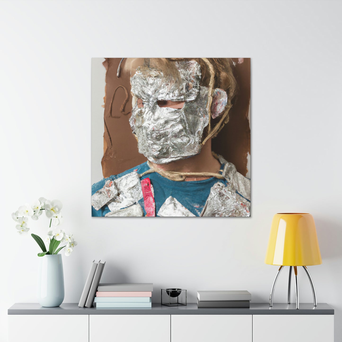 "Metallic Reflections: Unexpected Materials in Self-Portraiture" - Canvas