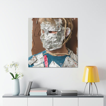 "Metallic Reflections: Unexpected Materials in Self-Portraiture" - Canvas