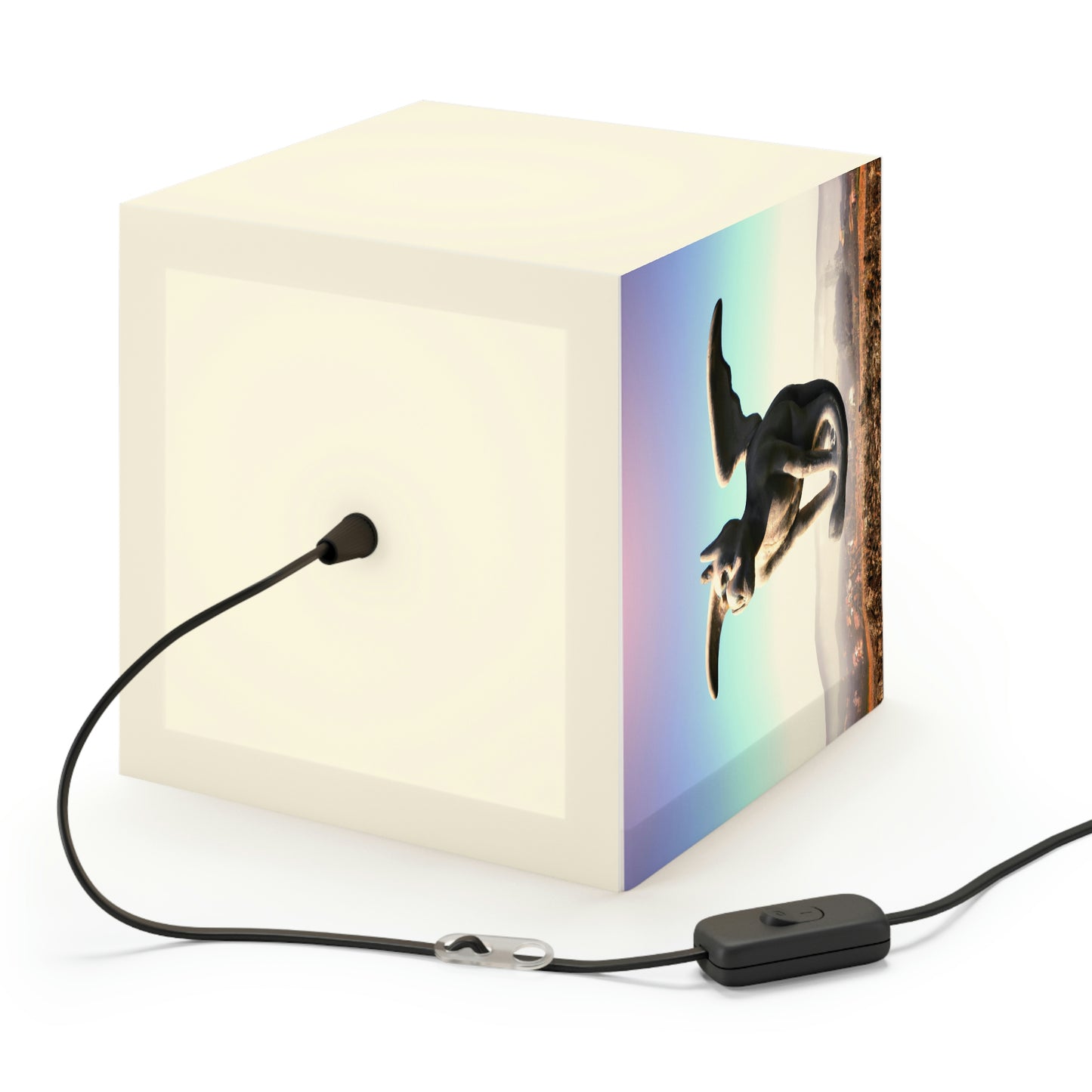 "Alone on the Hilltop: The Tale of a Solitary Gargoyle" - The Alien Light Cube Lamp