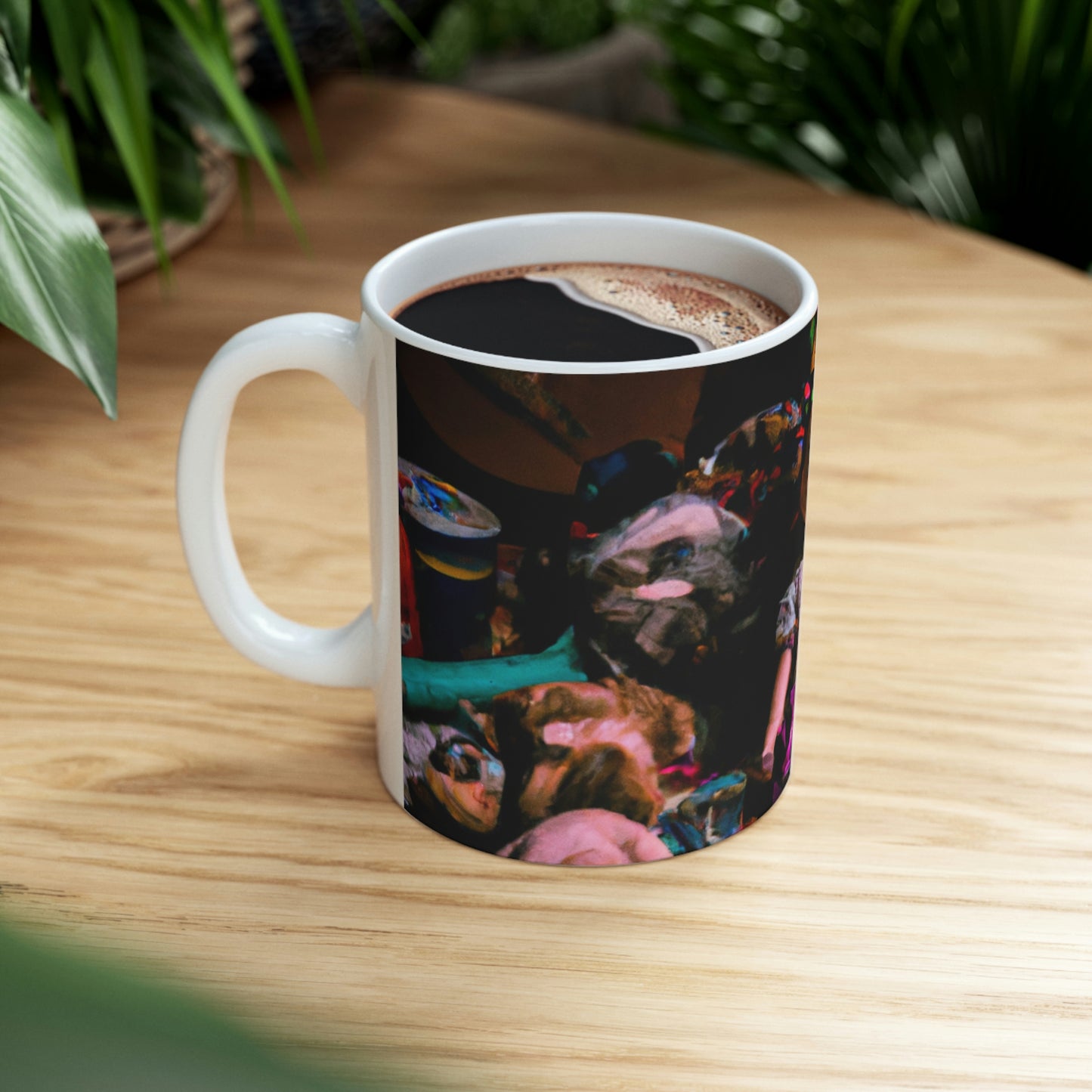 "Juguetes rotos en la oscuridad". - La Taza de Cerámica Alienígena 11 oz