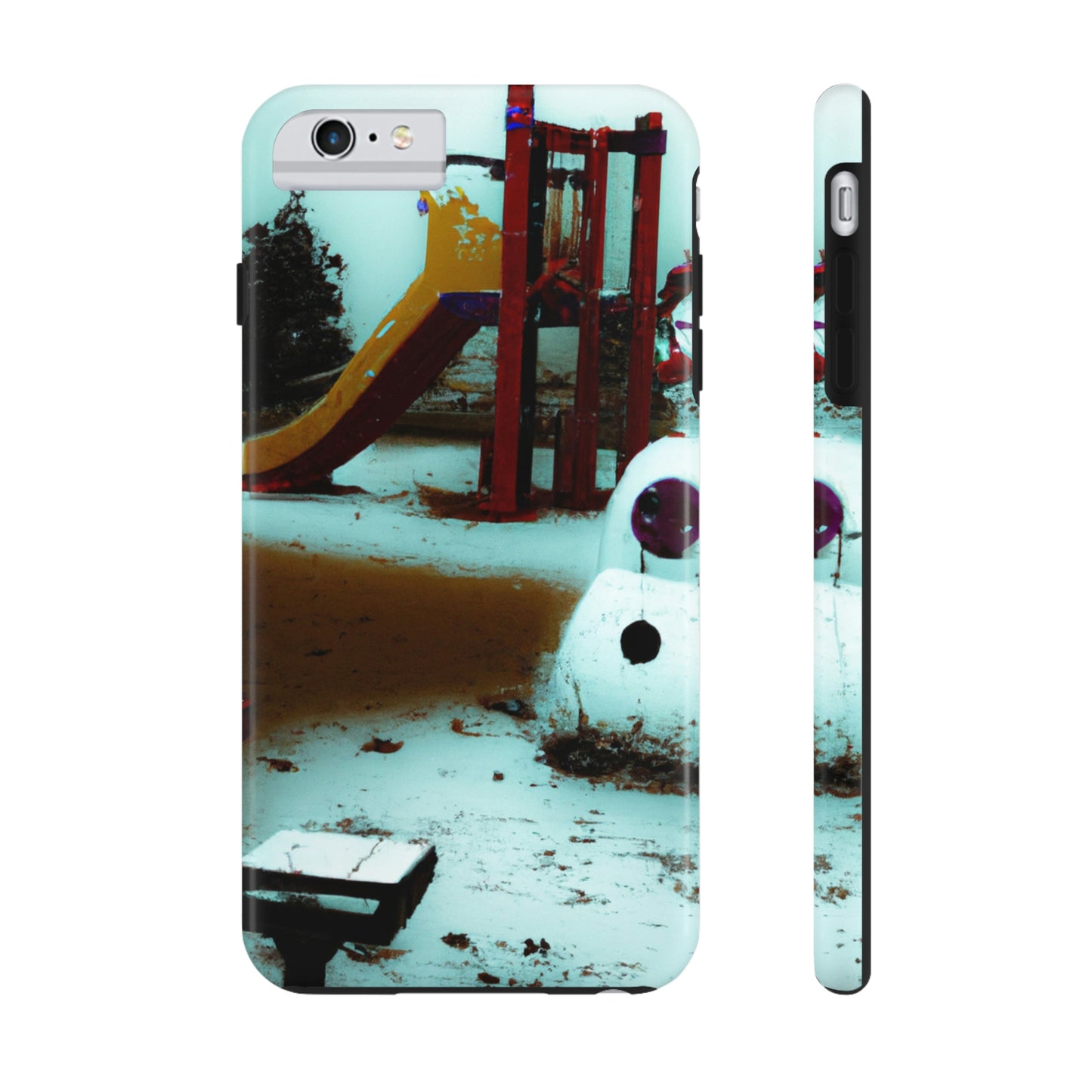 "Melancholy Snowman in a Silent Playground" - The Alien Tough Phone Cases