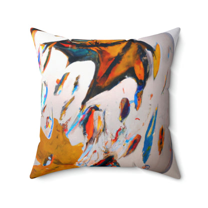 "Autumn in a Glass Globe" - The Alien Square Pillow