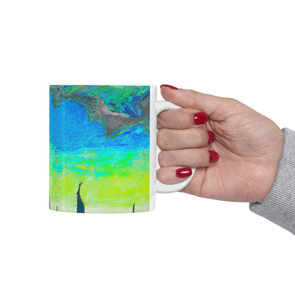 "Majestic Morning Reflections" - The Alien Ceramic Mug 11 oz