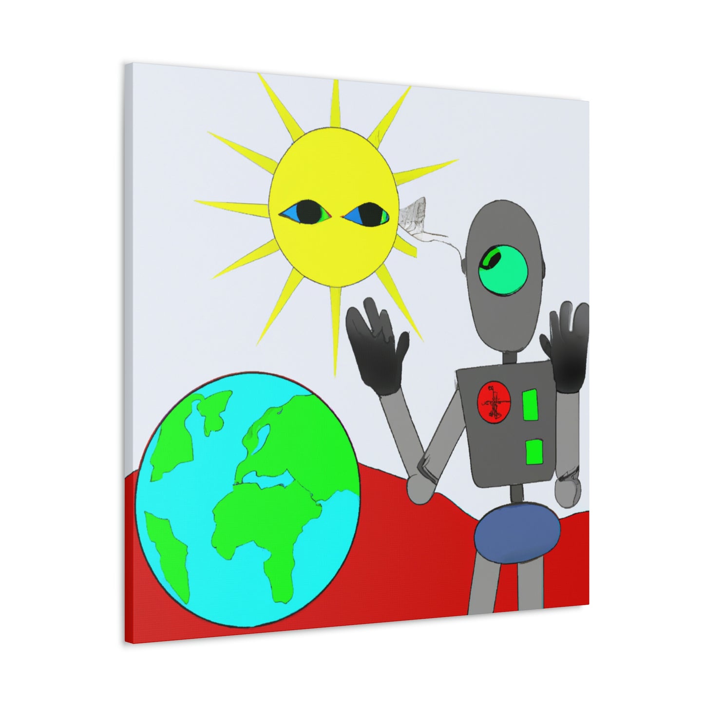 "Robot Defender: The Alien Invasion of Earth" - The Alien Canva