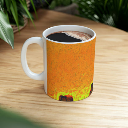 "Illuminated by the Setting Sun: Enthüllung einer verborgenen Stadt" - The Alien Ceramic Mug 11 oz