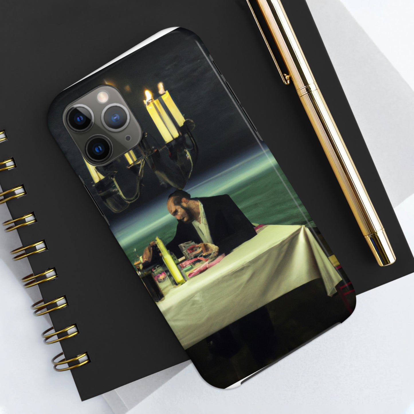 "A Beacon of Romance: An Intimate Candlelit Dinner in a Forgotten Lighthouse" - The Alien Tough Phone Cases