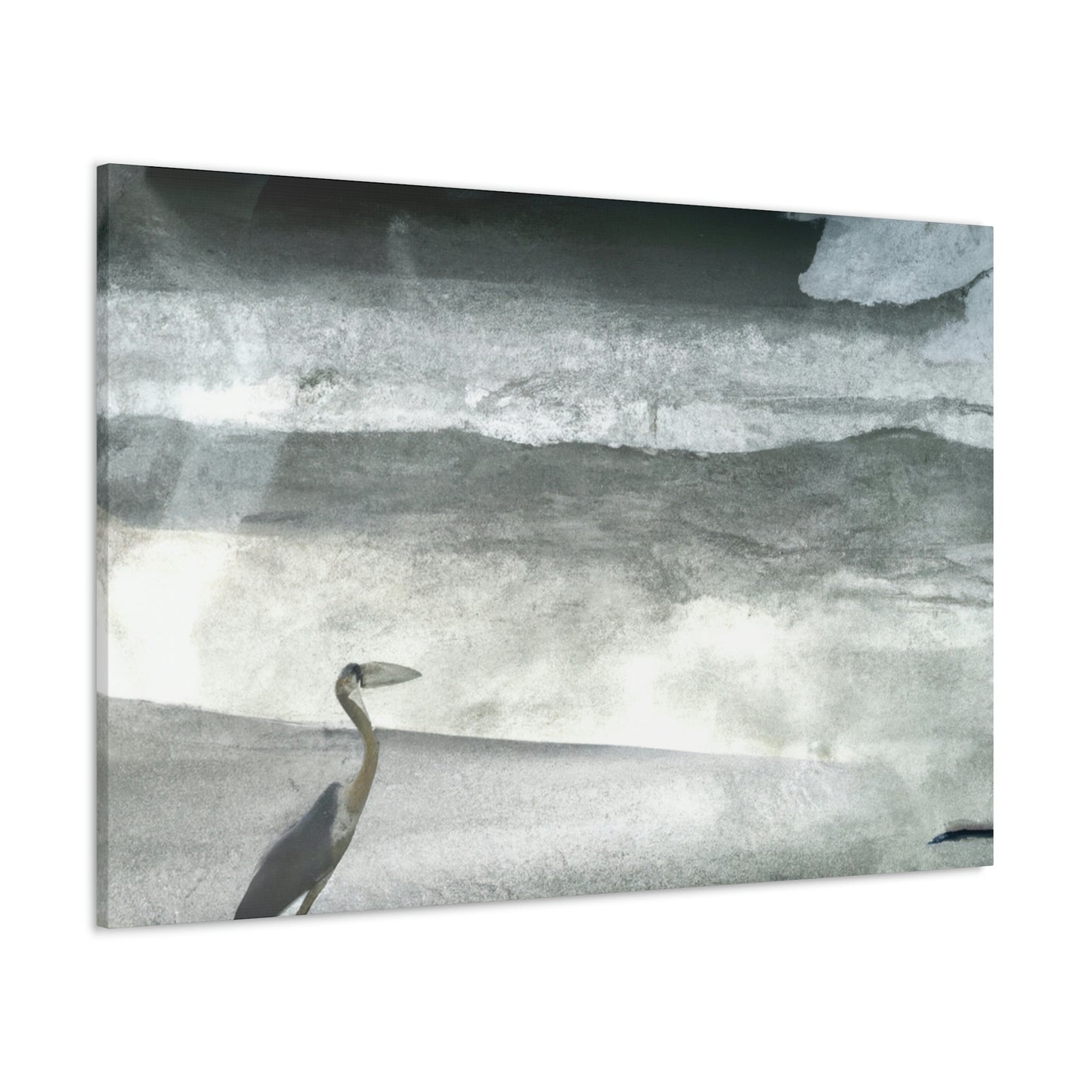 "A Sea of Turmoil: A Heron's Restlessness". - The Alien Canva