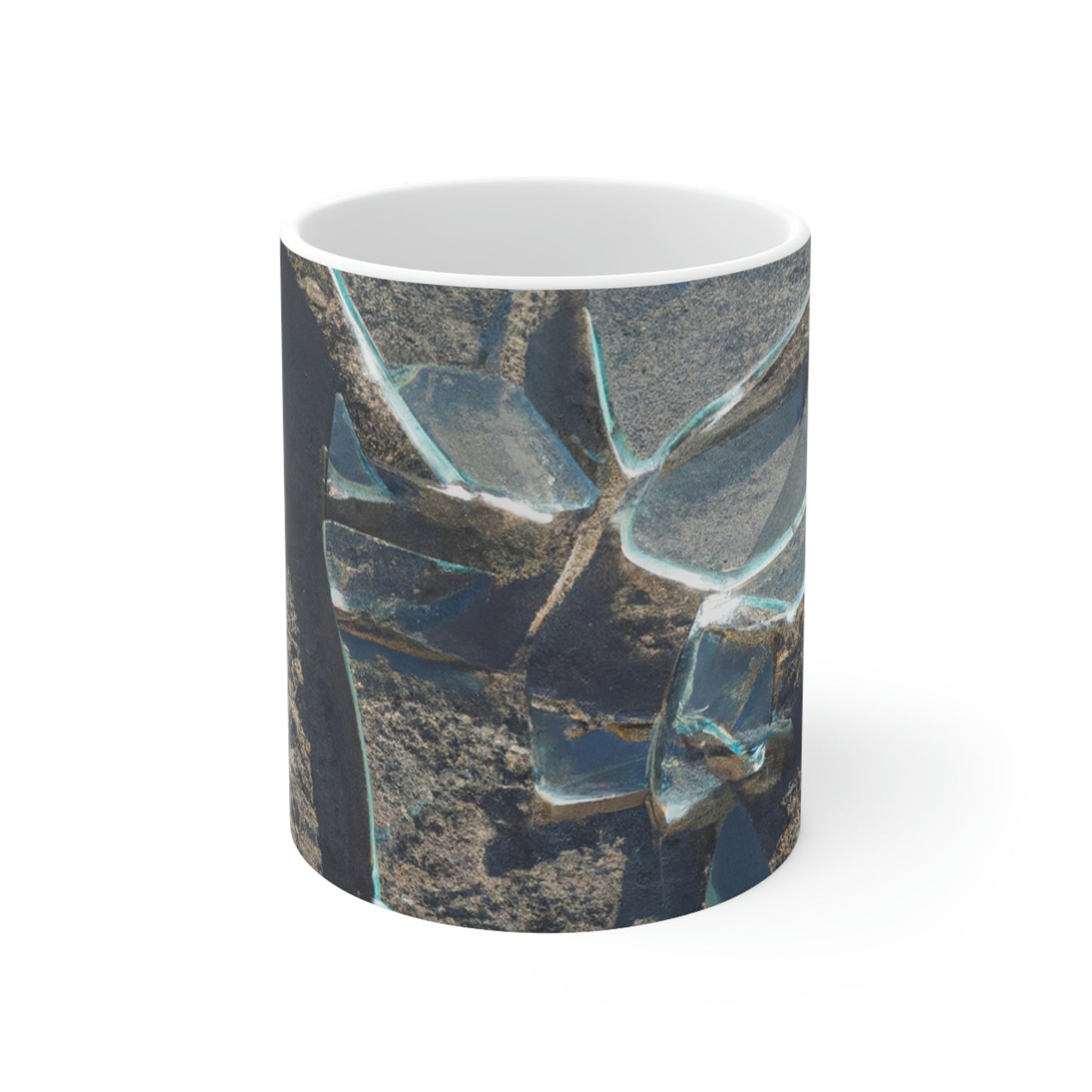 "Glimmer of Broken Glass" - The Alien Ceramic Mug 11 oz