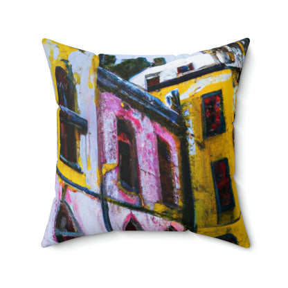 "Castle of Snow and Shadows" - The Alien Square Pillow