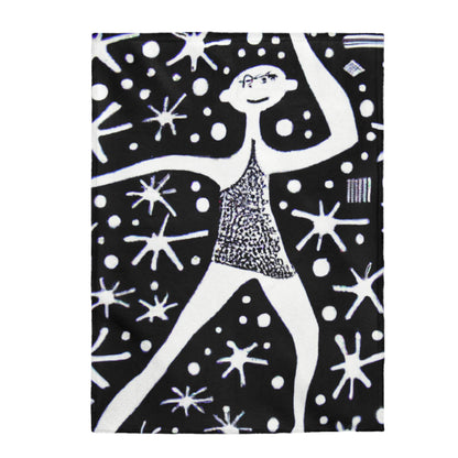 "Dancing Among the Galactic Light" - The Alien Velveteen Plush Blanket