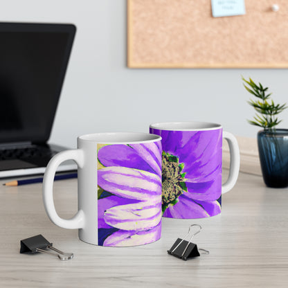 Purple Petals Popping: Create an Eye-Catching Daisy-Rose Fusion - The Alien Ceramic Mug 11 oz