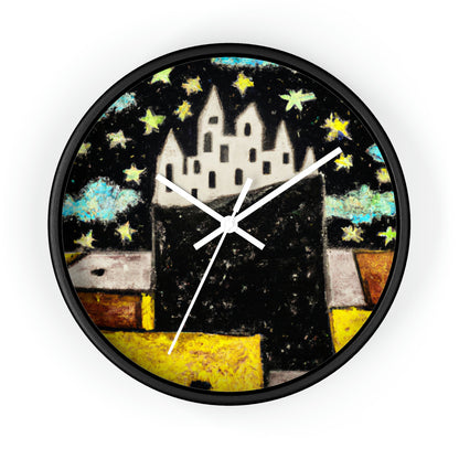 "Cosmic Oasis: A Journey to a Floating City Amid the Sea of Stars" - The Alien Wall Clock