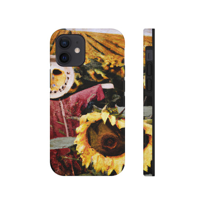 "Centinela solitaria del campo de girasoles" - Las fundas para teléfonos Alien Tough