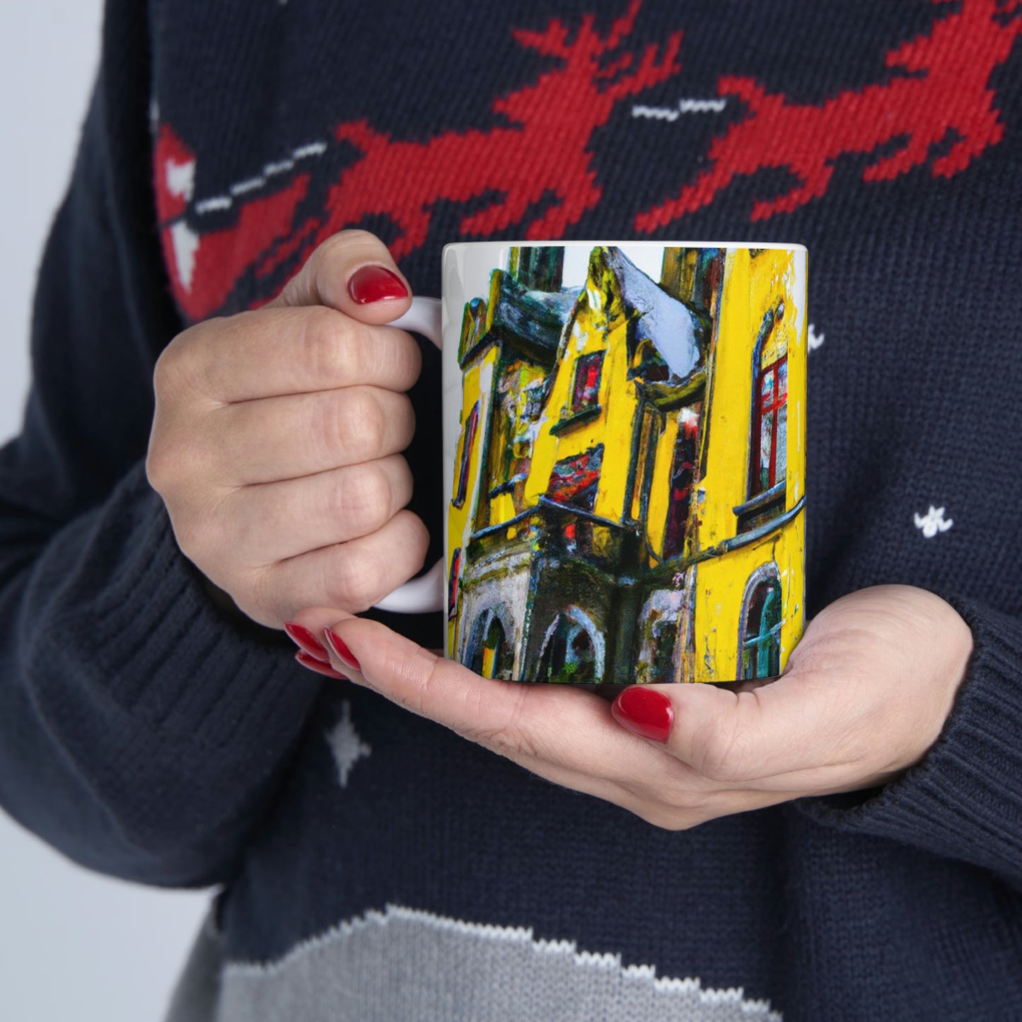 "Castillo de nieve y sombras" - Taza de cerámica The Alien 11 oz