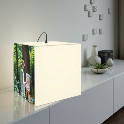 "Enchantment in Oil: A Young Artist's Vision of a Magical Forest" - The Alien Light Cube Lamp