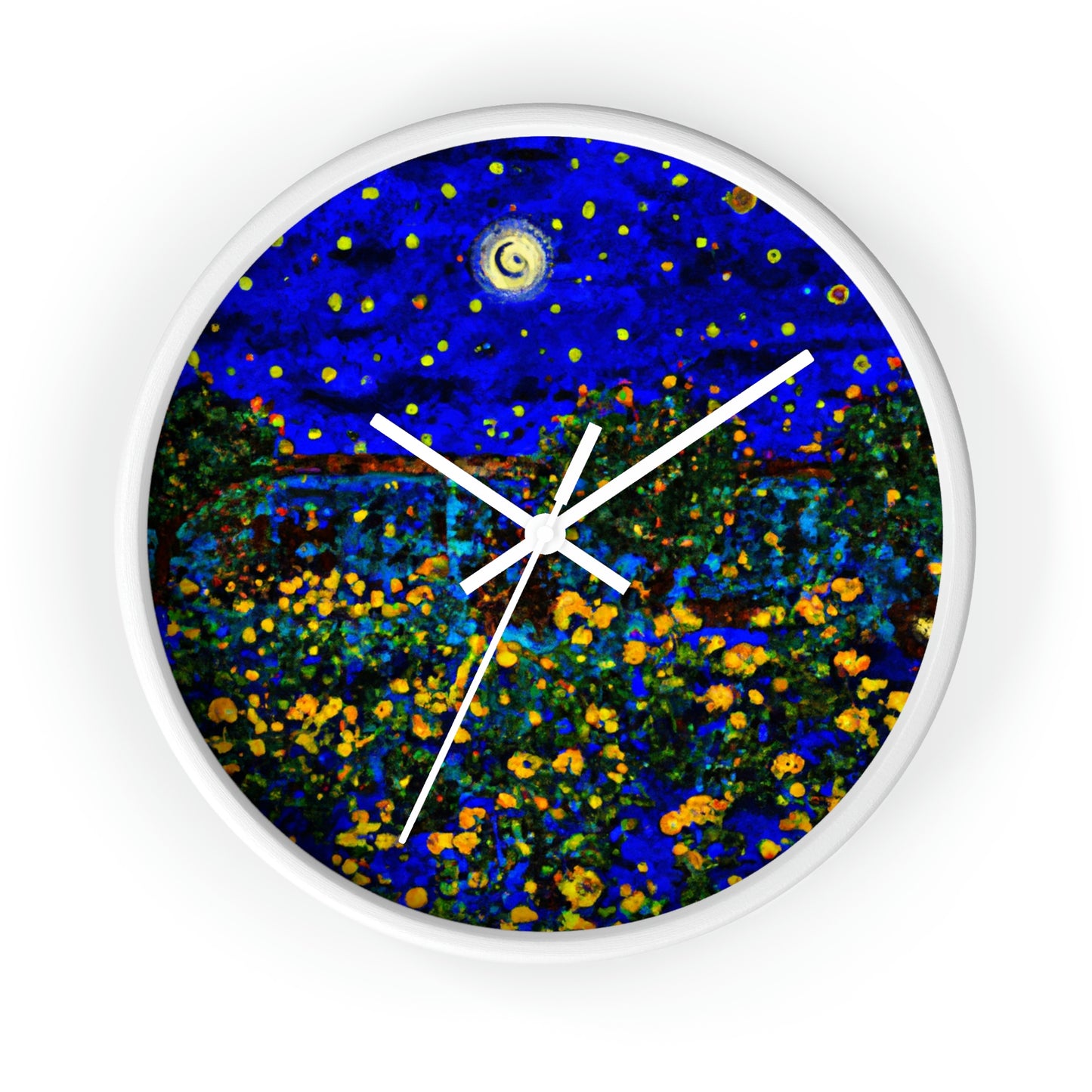 "A Midnight Celebration in Grandma's Garden" - The Alien Wall Clock