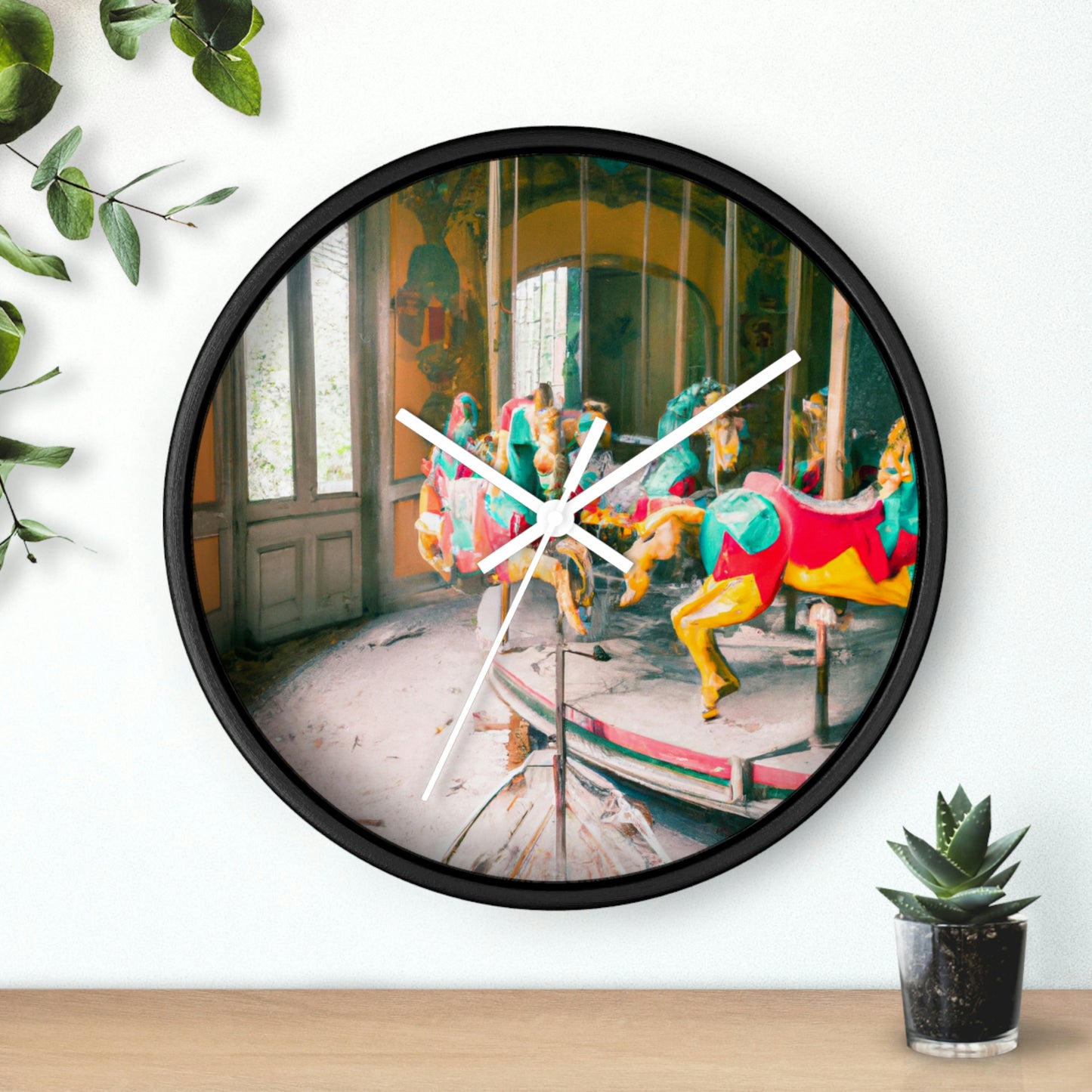 "The Carousel in the Haunted Mansion" - The Alien Wall Clock